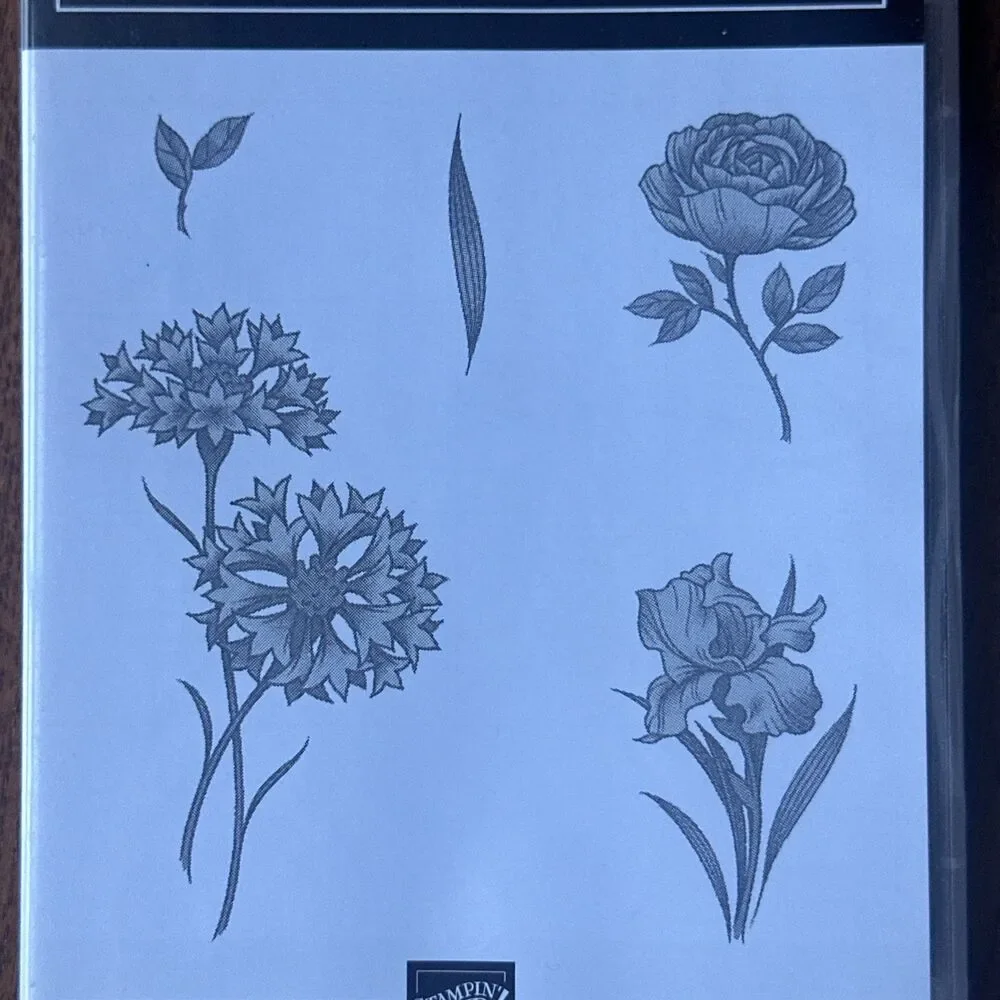 Stampin Up Wonderful World Stamp Set *Brand New* (Retired) iris rose floral